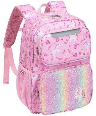 Immagine prodotto di Zaino per bambine, 15 litri, rosa, con motivo unicorno, leggero, idrorepellente, adatto a bambine dai 5 agli 8 anni