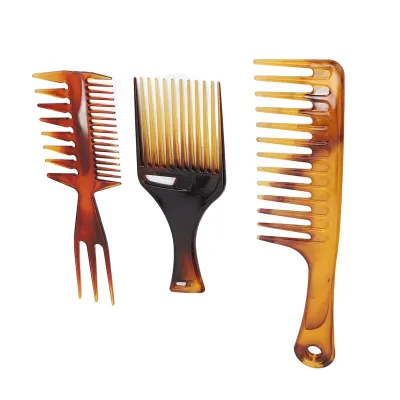 Produktbild von 3pcs Haar Kamm Set Professional Portable Home Barber Shop Breite Zähne Haar Pick Kamm Styling Tool