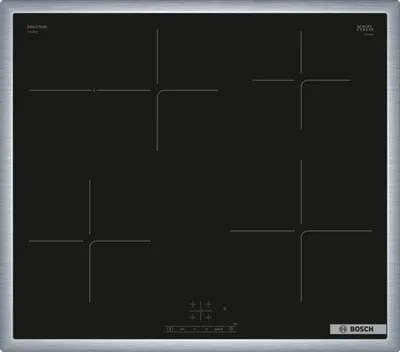 Image de Bosch Serie 4 PIF64KBB5E, Čierna, 60 cm, Indukčná varná doska so zónami, Sklokeramická, 4 zone(s), Elektrický