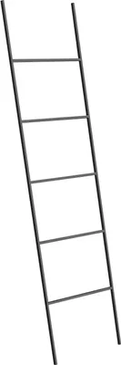 Produktbild von BELIANI Handtuchleiter Schwarz Metall zum Anlehnen mit 5 Stangen Bedezimmer Schlafzimmer Wohnzimmer Dekoration