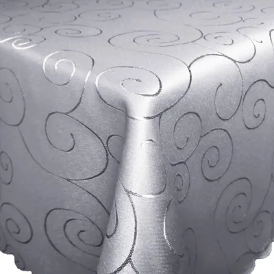 Produktbild von ORNAMENTE Tischdecke eckig 110x110 HELLGRAU Mitteldecke bügelfrei