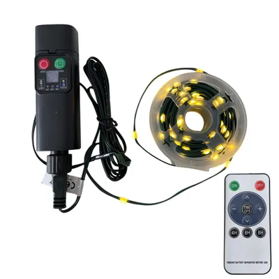 Produktbild von F-H-S International LED Lichterkette Powerbank 9,9m warmweiß 8 Funktionen Timer