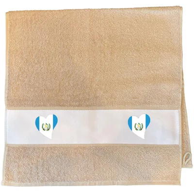 Produktbild von Huuraa Handtuch Guatemala Flagge Herz 50x100cm Sand Baumwolle Handtuch Geschenkidee