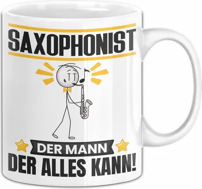 Produktbild von Saxophonist Tasse Geschenk für Saxophonist Der Mann Der Alles Kann Geschenkidee zum Geburtstag (Weiß)