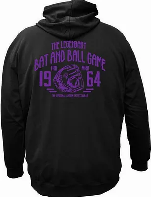 Produktbild von Übergrößen Kapuzen-Sweatjacke Legandary Ball Game AHORN SPORTSWEAR Schwarz 3XL
