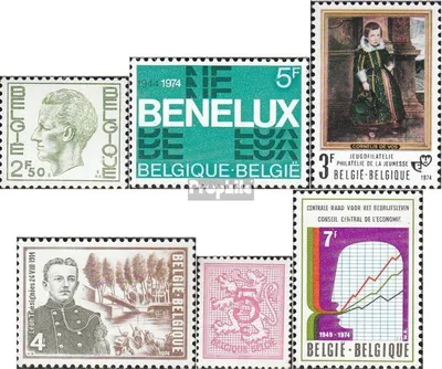 Produktbild von Briefmarken Belgien 1974 Mi 1769,1775,1776,1778, 1780,1783 (kompl.Ausg.) postfrisch Baudouin