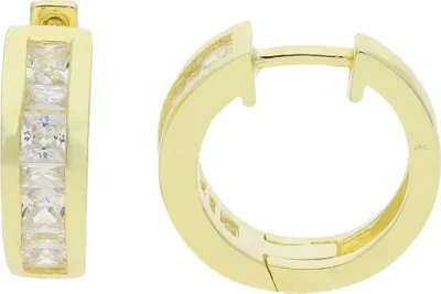 Produktbild von Creolen Silber 925 Gold plattiert Zirkonia JL10-06-3097 JuwelmaLux