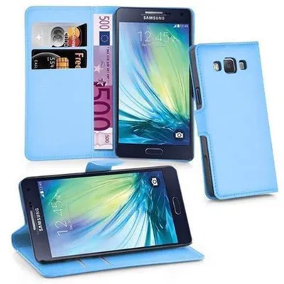 Produktbild von Cadorabo Hülle für Samsung Galaxy J5 2015 Schutz Hülle in Blau Handyhülle Etui Case Cover Magnetverschluss