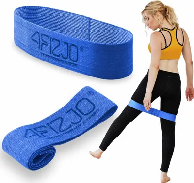 Produktbild von 4FIZJO Material Fitnessband, 34x5x0,2 cm, Widerstand 10-15 kg, Blau