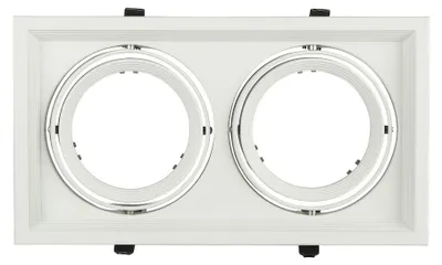 Immagine prodotto di V-TAC Portafaretto tipo AR111 Doppio in alluminio  - Colore Bianco 3576