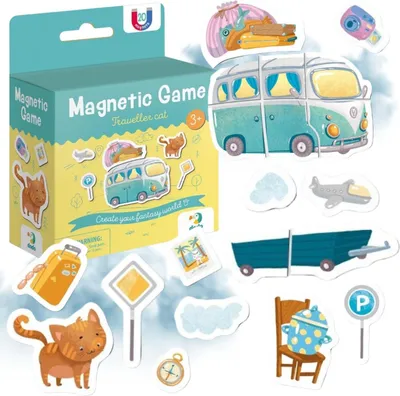 Produktbild von Magnetspiel "Reisende Katze" 20 Stück Bunte Magnete Zum Spielen