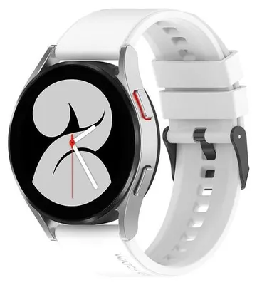Produktbild von By Qubix Silikon-Schnallenarmband - Weiß - passend für Samsung Galaxy Watch - 42 mm
