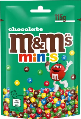 Obrázok produktu pre M&Ms Minis mliečne čokoládky v chrumkavej škrupinke 115 g