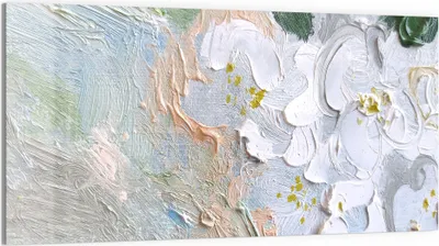 Produktbild von DEQORI Glasbild Echtglas 100x50 cm 'Pastellblütenmeer' Wandbild Bild modern Deko