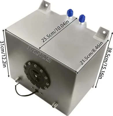 Image de Réservoir de carburant, capacité de 5 gallons, construction en aluminium durable, argent
