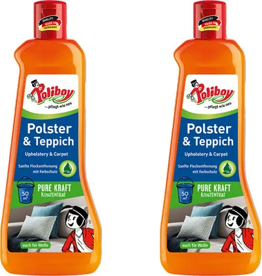 Produktbild von Poliboy Polster & Teppich Reinigungskonzentrat 2er Set - 1L Inhalt jeweils 500 ml, Reinigung & Pflege