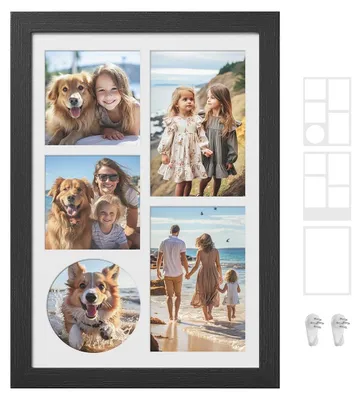 Produktbild von Modernes Fotorahmen-Set – Wanddekoration – MDF und Glas – 36,5 x 26 x 1,5 cm