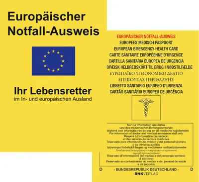 Produktbild von RNK Europäischer Notfallausweis 105 x 75 mm im Display 15 Stück