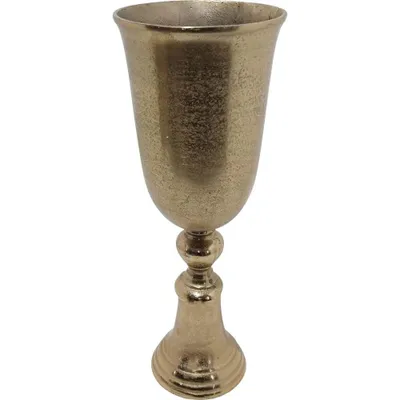 Produktbild von Vase Blumenvase Trichtervase Ø20x52cm gold Aluminium