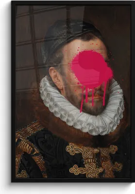 Produktbild von MuchoWow® MuchoWow® Gerahmtes Poster Wilhelm von Oranien - Adriaen Thomasz - Rosa 60x90 cm - Poster mit zchwarzem Bilderrahmen - Kunst