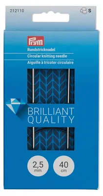 Produktbild von PRYM Rundstricknadeln, Messing, 40 cm, Ø 2,50 mm, silber