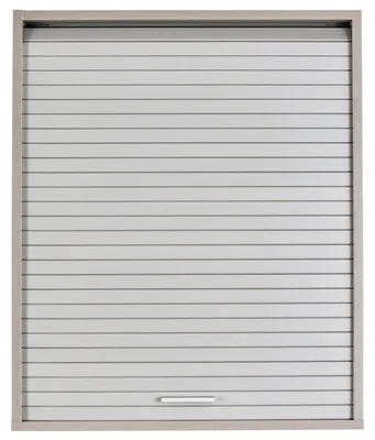 Produktbild von SIMMOB Küchenschrank Schrank Oberschrank Hängeschrank mit Rollladentür B 60 cm, Farbe:Aluminium