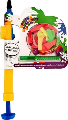Produktbild von Wasserpumpe und 40 Luftballons im Lieferumfang enthalten, Produktmaße 17 x 31 cm