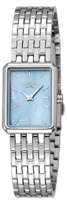 Boccia 3383-01 Uhr für Damen Titan Rechteckig Hellblau 1