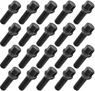 Immagine prodotto di 20x bullone ruota M14x1,5, lunghezza filettatura: 35 mm, collare sferico, SW17, nero
