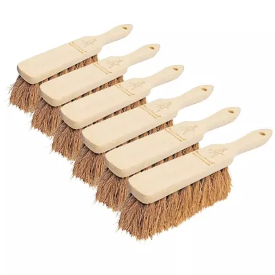Produktbild von 6x Handfeger Handbesen Besen Kokos Besen Handkehrer Kehrbesen Holzgriff 28cm