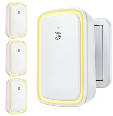 Produktbild von Mini Luftreiniger Steckdose 4 Stück, Ionisator zur Luftverbesserung und Geruchsentfernung, leiser Luftreiniger für Bad, Haustiere, Keller und Wohnräume