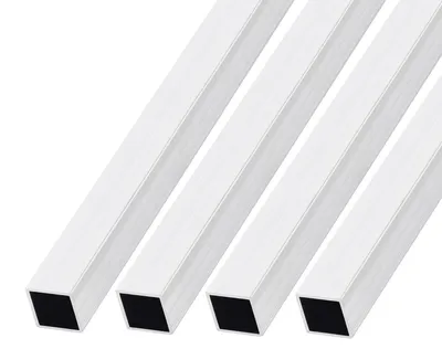 Alu-Vierkantrohr 20x20x0,8 mm, 300 mm, 4 Stück