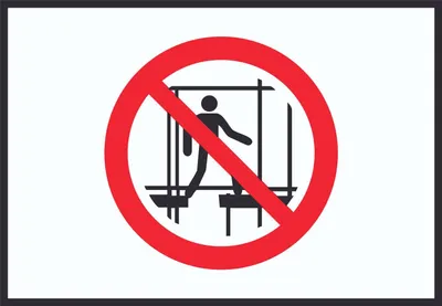 Produktbild von Benutzen des unvollständigen Gerüstes verboten Symbol Schild A5 (148x210mm)
