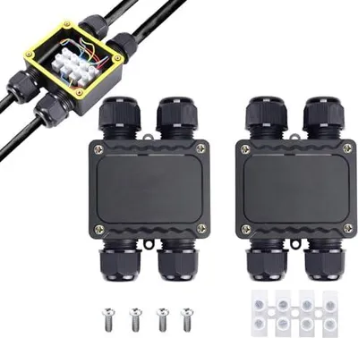 Produktbild von CTRICALVER IP68 wasserdicht Kabelverbinder | 4-pole Anschluss Gland Verbindungsbox | M25KabelverschraubungØ9mm-12mm |H-Form Kabelverbinder