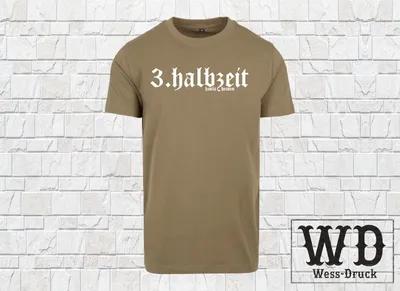 Produktbild von Wessdruck 3. Halbzeit T-Shirt Olive Weiß L