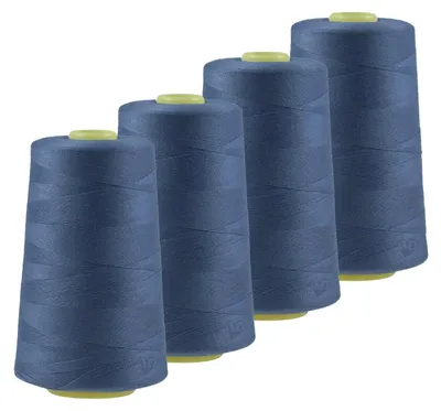 Produktbild von 4 x 4572m Qualitäts Overlock-Garn Overlock-Nähgarn  Farbe 701 - 740, Farbe:A734 grauviolett