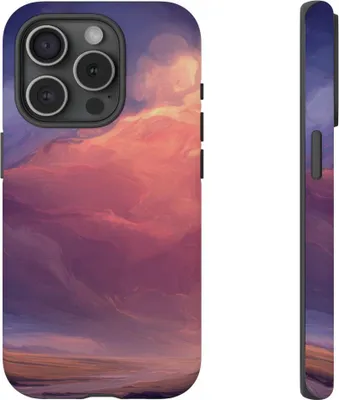 Produktbild von Surreale Sonnenuntergangslandschaft – Hülle Kompatibel mit iPhone 15 Pro