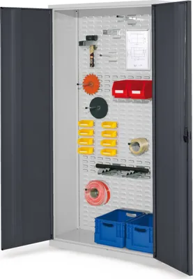 Produktbild von Kappes ®RasterPlan Werkstückschränke 1950x1000x410mm mit Vollblechtüren anthrazitgrau