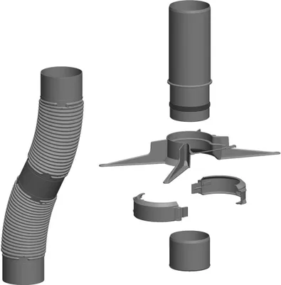 Zdjęcie produktu dla Atec Flexrohr-Set PolyTop DN 80 12,5 m