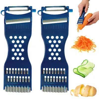 Image de 2 éplucheurs de légumes, multifonctionnels 6-en-1