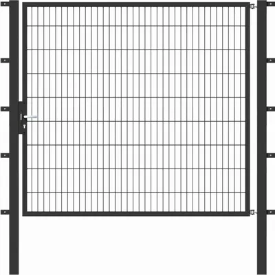 Produktbild von Alberts Einzeltor Flexo mit Zubehör, zum Einbetonieren, anthrazit, Breite 200 cm, Höhe 180 cm
