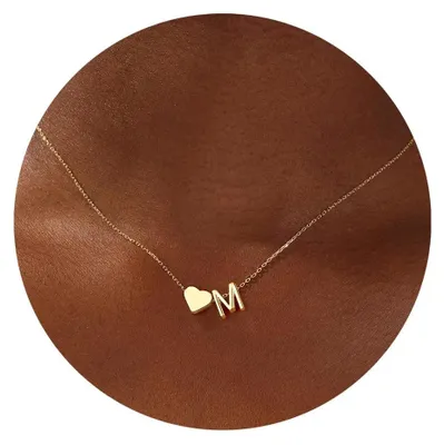 Produktbild von TINGN Gold Kette mit Buchstaben für Frauen Mädchen - Halskette Damen Gold Kette