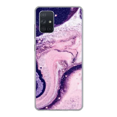 Produktbild von MuchoWow® Handyhülle Schutzhülle Hülle für Samsung Galaxy A51 Marmor - Glitzer - Chic Silikon Softcase Handy Hülle - Schutzabdeckung