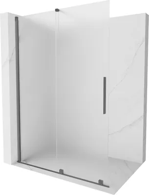 Produktbild von Mexen Velar Walk-In Duschwand 140x200 cm, Mattglas, Gunmetal