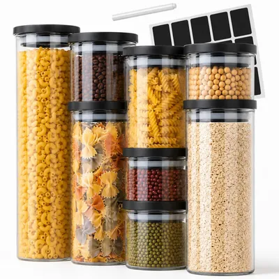 Vorratsdosen-Set, 8-teilig, 5 Größen, luftdicht, spülmaschinenfest