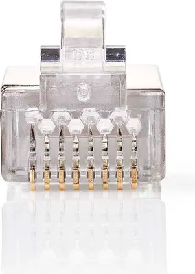 Produktbild von Nedis RJ45-Stecker - Stecker - Stranded STP CAT6 - Gerade - Vergoldet - 10 Stück - Polycarbonate - Transparent - Box