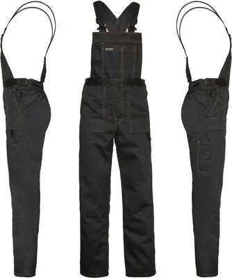 Produktbild von Arbeitshose Latzhose Arbeitslatzhose Arbeitskleidung Hose GRAND MASTER schwarz 54