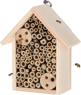 Productafbeelding van Famanu insectenhotel voor bijen en wespen - 20 x 17 x 85 cm - om op te hangen