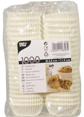 Produktbild von Backförmchen weiß 3.5x1.9cm 1000 Stück