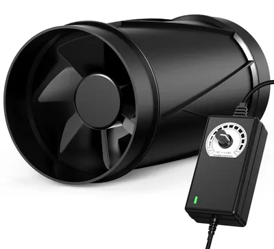 Zdjęcie produktu dla Wentylator rurowy - 100 mm - Regulowany - 221 m³/h - Do szklarni, garażu i kuchni